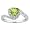 0.06 Ct Diamond & 2.60 Cts Peridot Ring in 14 K White Gold-3.0