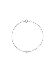 Bezel-set Diamond Bracelet 14K White Gold - 0.15 CT Diamonds
