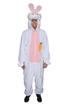 Easter Bunny Plush (white) Adult Costume Size Standard
