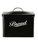 Stream Line Garden Trading Black Enamel Bread Bin