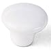 1" Dia White Ceramic Knob