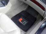 Miami Hurricanes 18 x 27 Heavy Duty 2-Piece Vinyl Car Mat Set