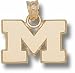 Michigan Wolverines M 1/2 Pendant - 14KT Gold Jewelry