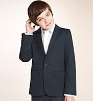 Autograph Pure Cotton Single Breasted 1 Button Blazer
