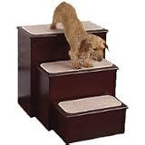 Pet Studio High Style Mahogany Finish Pet Steps- 26" length x 21" width x 21" height
