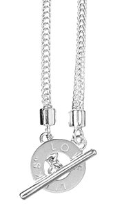 Lovelinks® Sterling Silver T-Bar Charm Necklace By AAGAARD For Charm Bracelets