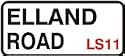 LEEDS UNITED ELLAND ROAD Street Sign