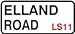 LEEDS UNITED ELLAND ROAD Street Sign