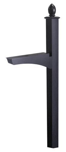Architectural Mailboxes Coronado In-ground Decorative Mailbox Post, Black"