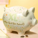 Ex-large Piggy Bank - Gift for Baby Twins - Free Gift Wrapping