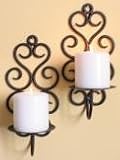 Hosley Iron Sconce Pillar Holder