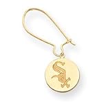 14K Chicago White Sox Disc Logo Kidney Earrings