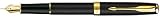 Parker Sonnet Black Lacquer GT Fountain Pen w/ Fine Nib