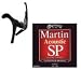 Musical Instruments : Martin MSP4100 Light SP Acoustic Guitar Strings with BONUS Capo