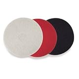 Standard 12 Diameter Buffing Floor Pads, Red, 5 Pads/Carton