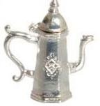 Collectible Antique Silver Coffee Pot Dollhouse Miniature