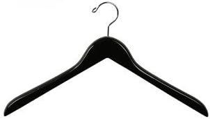 Black Laquered Wood Coat/Shirt/Dress Hanger