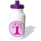Janna Salak Designs Nature and Spirituality - Round Tree of Life Pink - Water Bottles