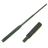 21 Collapsible - 3 Section Solid Steel baton - Diamond Rubber Handle - Webbing Holster Included