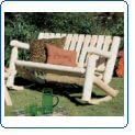 Rustic Natural Cedar Furniture Company� Cedar Log Double Rocking Chair from Lawn Chairs