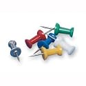 Push Pins, 3/8" Point, 1/2" Heads, Assorted Colors (SPR80201) Category: Bulletin Accessories