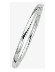 5mm 14k High Polished White Gold Bangle Bracelet