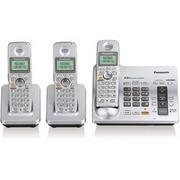 Panasonic KX TG6073S - Cordless phone w/ call waiting caller ID & answering system - 5.8 GHz - silver + 2 additional handset(s)