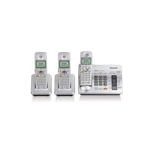 Panasonic KX TG6073S - Cordless phone w/ call waiting caller ID & answering system - 5.8 GHz - silver + 2 additional handset(s)