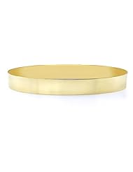 14K Gold Flat Bangle Bracelet, 10mm (3/8") [Jewelry]
