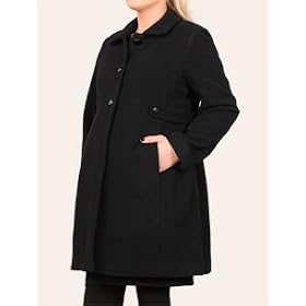 Motherhood Maternity: Button Front Wool Maternity Coat