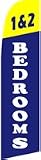 1 & 2 Bedrooms Feather Flag (11.5 x 2.5 Feet)