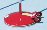 130 Lb. Weighted Base Red, 3 Bases & 3 Poles w/6 Slides