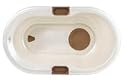 Lockweiler Badewanne "De Luxe", perl-wei&szlig;/bronze