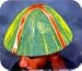 Hardhat Mesh Covers for Cap Style hard hats (ORANGE with lime stripes)