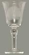 Individually Hand Etched Scallop Shell Large Water Glass 8"H Set /4