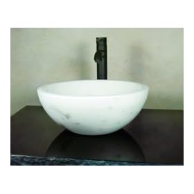Stone Vessel Sink Stone Bowl LUX-ALEXA: 16.5 "W x 5.5 "H x 16.5 "Depth