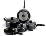 Review Mirro 34809 / Mirro Get A Grip Aluminum Nonstick 8-Piece Cookware Set, Black