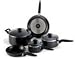kitchen appliance reviews Mirro Get A Grip Aluminum Nonstick 8-Piece Cookware Set, Black
