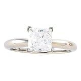 Search : GIA Certified, 1/2 Ct Princess-Cut Diamond (H/VS2) Platinum Engagement Ring