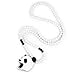 Hip-Hop Fashion Good Wood White Roaring Bear Ball Bead Pendant Chain Necklace
