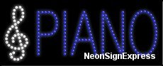 Piano Logo LED Sign