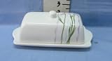 The Jay Companies 5893-BD-RB Covered Butter Dish, Shadow Iris