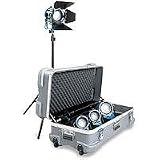 Arri 300 / 650 Tungsten Fresnel Lighting Kit with 4 Fresnels, Bulbs and Accessories, 1,900 Watts, 120 Volts AC.