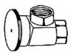 PLUMB PAK 2052PC QUARTER TURN SHUT-OFF VALVE