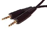 20m Gold Stereo Audio Gold 3.5mm Jack to Jack lead for PC soundcard to speakers, PC to TV etc. Jack audio cable 20 metre