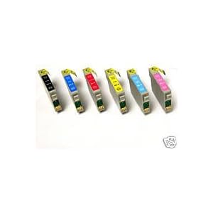 6PK Epson T078(1PK-T0781 1PK-T0782 1PK-T0783 1PK-T0784 1PK-T0785 1PK-T0786) Replacement Ink Cartridges for Epson Stylus Photo R260 R280 R380 RX580 RX595 RX680 by PRITOP