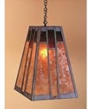 Arroyo Craftsman AH-16-F-BK Asheville 1 Light Ceiling Pendant in Satin Black with Frosted glass