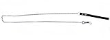 DOG Leash RED Leatherette Handle Chrome-plated Chain Leads 48''