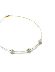 Cultured Akoya Pearls on a 14K Yellow Gold Necklace
