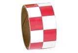 Checkerboard Hazard Tape - Red/White